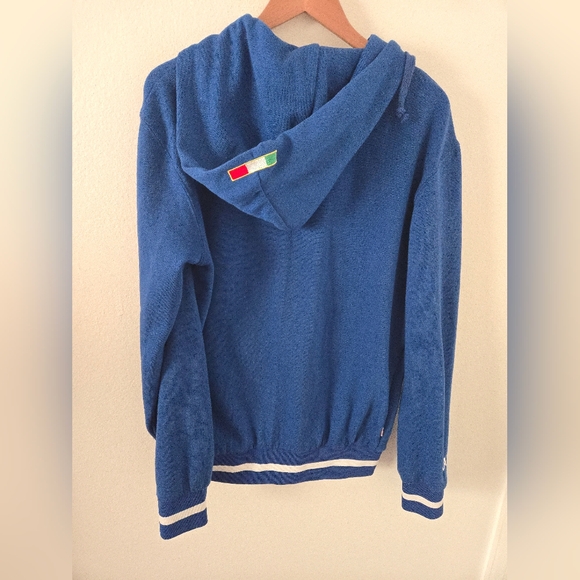 Vintage ITALIA Polifemo Hoodie Jacket Italian Flag Patch Embroidered Mens XL - Picture 2 of 7